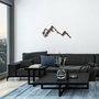 Wallity Rusty Mountain Escultura de pared de metal Antiquation